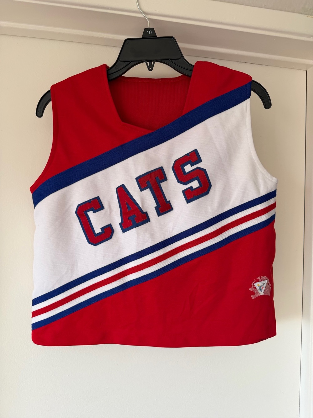 Cheerleader Costume Red & White 'CATS' Cheer Vest
